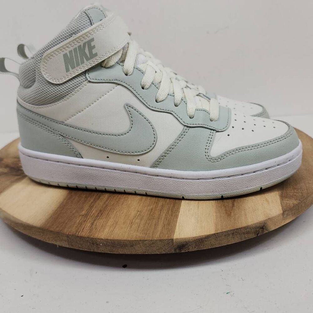 Nike Court Borough Mid 2 Youth size 5Y white and grayish blue